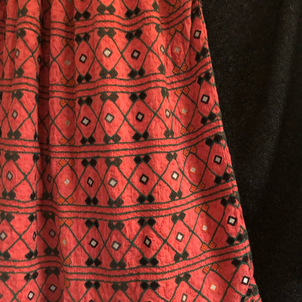 Free People Red Boho Maxi Skirt XS - Picture 4 of 6